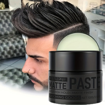 Men's Hair Paste Matte Cream 100g | Non-Greasy Salon Style Styling Gel | Plant Squalane & Argan Oil | Easy Hold & Natural Finish for All Hair Types
