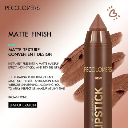 Matte Lip Liner Set 6 Pcs – Long Lasting Smooth Contouring Non-Smearing Lip Pencil, Various Shades to Outline & Fill Lips, Precise Definition for All Skin Tones