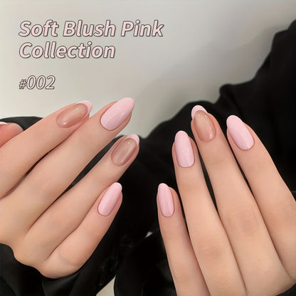Gel Nail Polish Set 8 Colors Semi Permanent Soak Off LED Manicure Kit - 0.51oz Each Nail Art DIY Home Salon Gel Polish Kit Gift for Women Gentle Pink Shades