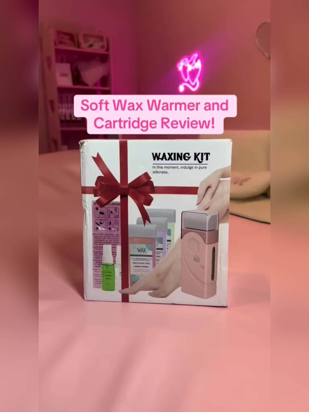 Roll On Wax Kit 105 Piece — 2 Wax Rollers, Wax Warmer, 100 Strips, Lavender Oil & Spray | Pro-Grade Home Waxing for Face, Brazilian, Full Body, Bikini & Sensitive Skin