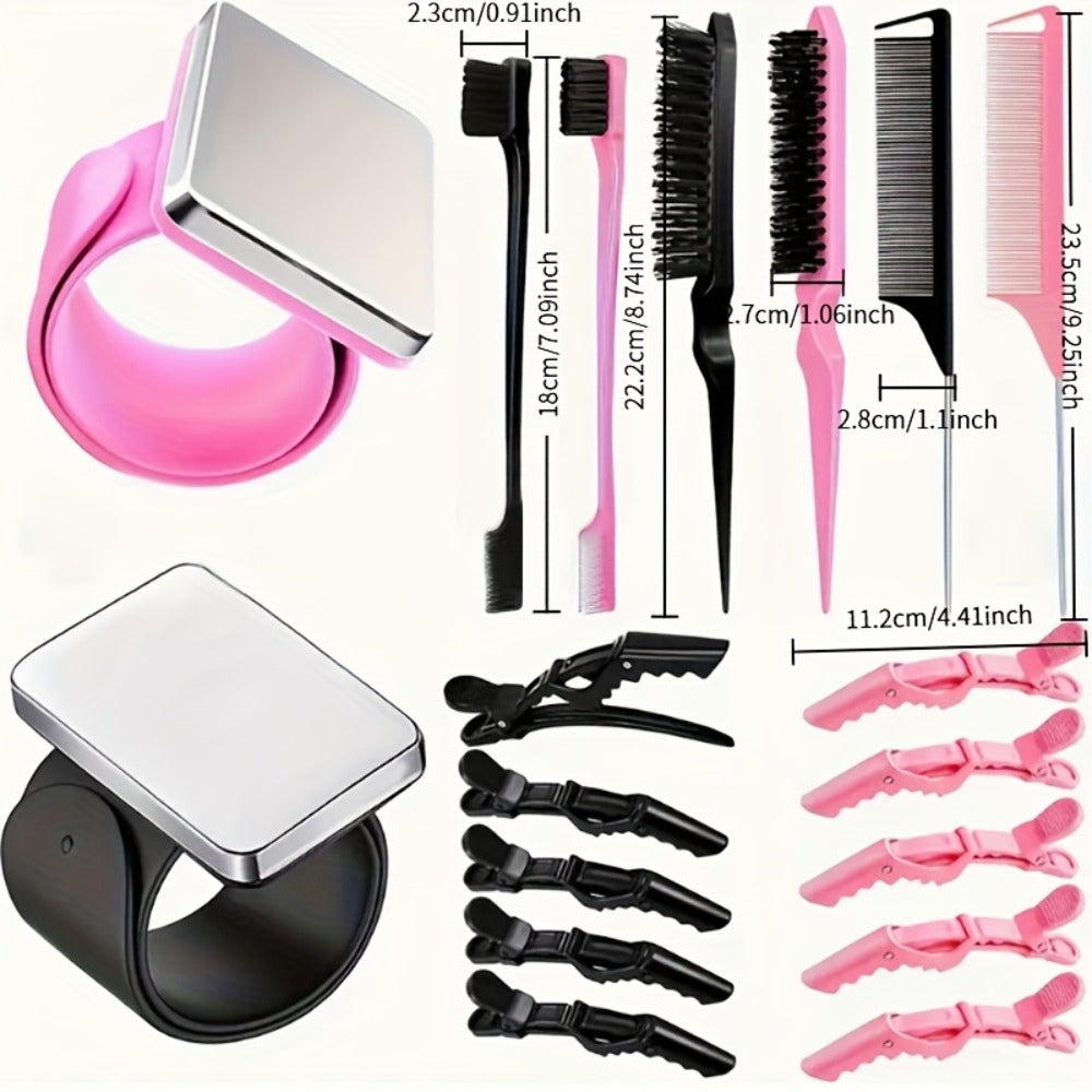 Iron Wrist Bracelet for Curling Hair, Silicone Patting Hair Styling Separator, Crocodile Clip for Hair Salon, Hair Clip for Perming and Dyeing, Bangs Positioning Clip