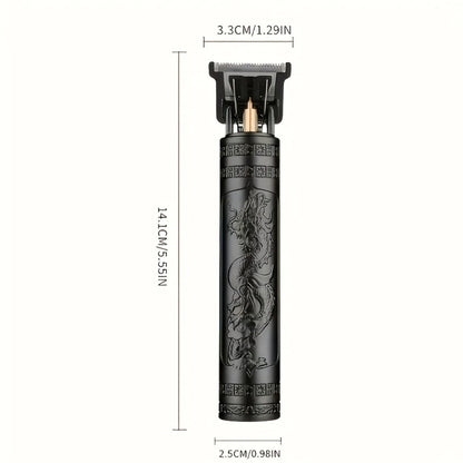 Beard Trimmer for Men USB Rechargeable Zero Contour Precision Edger Lithium Battery — Hair Clipper with Limit Comb ABS Body for Beard Facial Hair Body Grooming, Gold Black Bronze Home & Travel