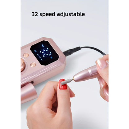 Electric Nail Grinder Rechargeable 11 Grinding Heads 20 Sanding Rings High-Speed Nail Drill Machine for Acrylic Gel Nails Home Salon Manicure Pedicure Tool Gift