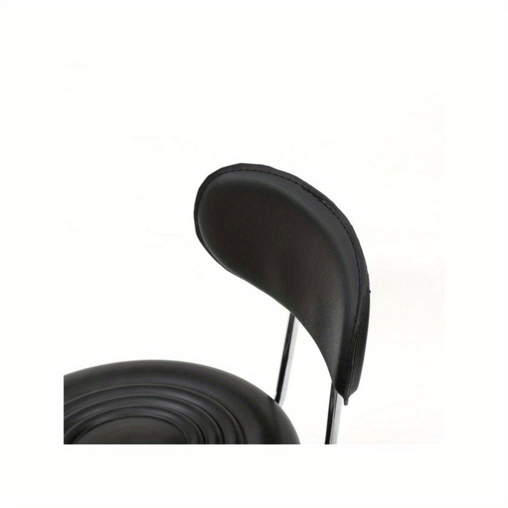 Round Shape Adjustable Salon Stool with Back and Line