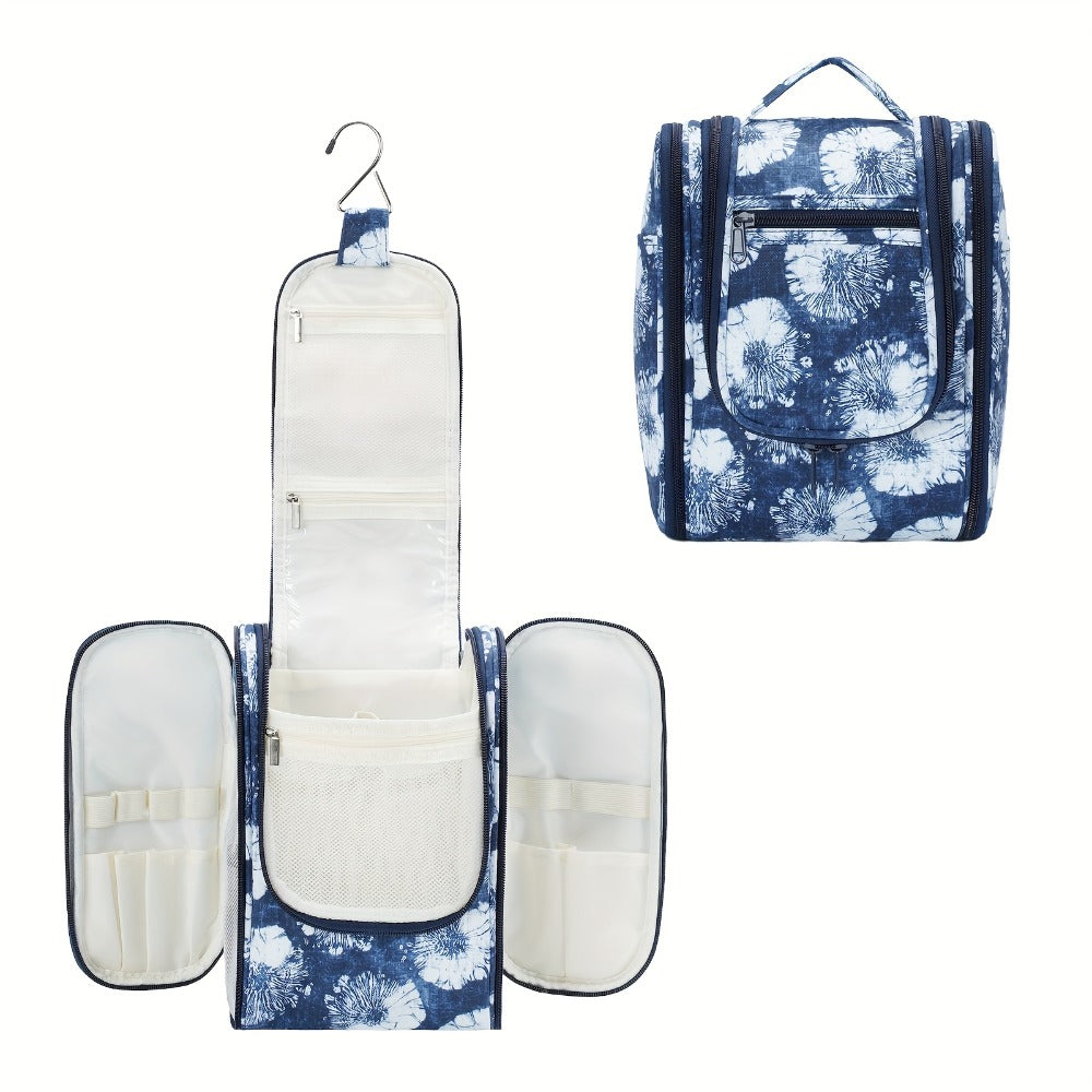 Hanging Toiletry Bag for Women Travel Makeup Bag Multi-Compartment Cosmetic Organizer with Hook Large Capacity Waterproof Toiletry Pouch for Travel Cruise Gym