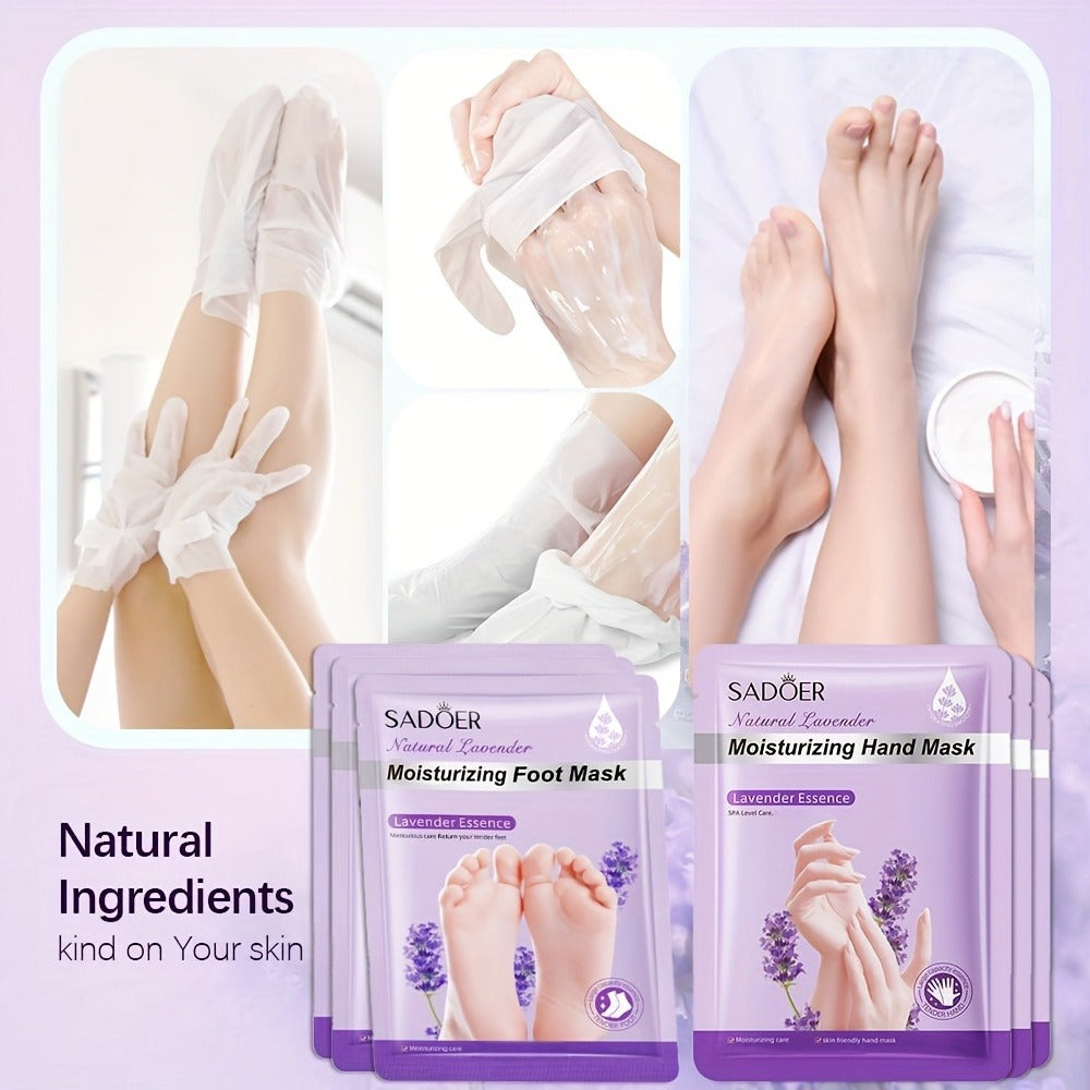12pcs Of Lavender Hand And Foot Masks, Moisturizing And Non-greasy, Rich In Moisturizing Essence, An Ideal Choice for Winter Hand And Foot Care to Keep Hands And Feet Moist. An Ideal New Year Gift for Friends And Mothers