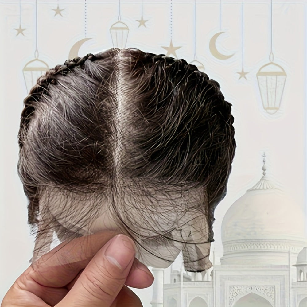 Lace Frontal Hairline Patch Human Hair 13x4 — Clip-Free, Natural Black 1B Straight, Breathable Lace, Seamless Fusion, Headband Compatible, All Skin Tones, Scalp Patch