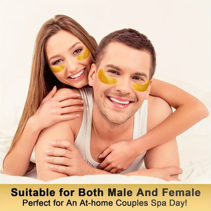 Under Eye Patches 24 Pairs Gold Collagen Eye Masks for Dark Circles Puffiness Hydrating Anti-Aging All Skin Types Travel-Ready Skincare Gift for Women Men Wedding Party