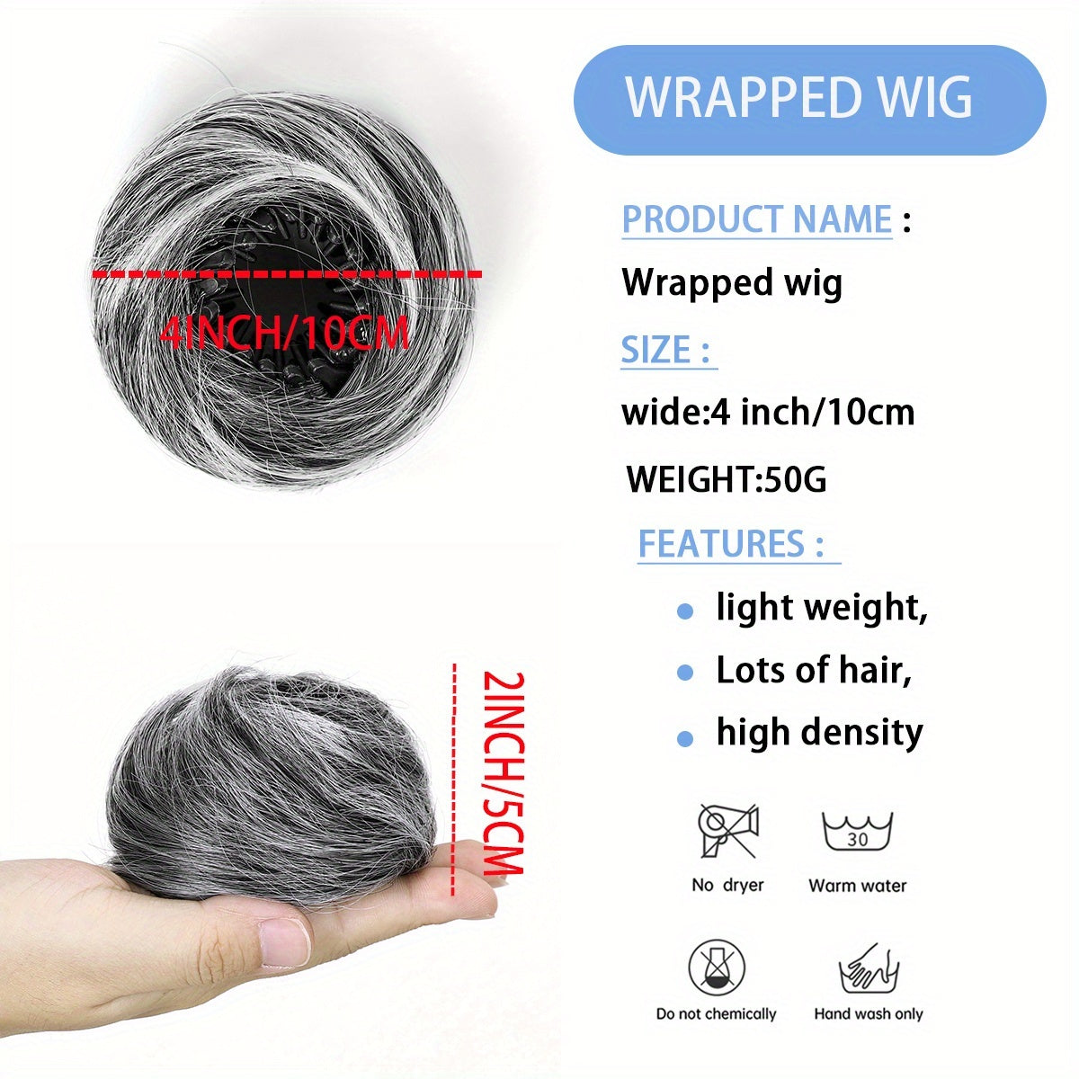 4-inch Magic Bun Hair Accessory for Women, Easy-to-use Headbands And Hair Clips, Perfect for Elegant High Ponytails, Made Of High-temperature Synthetic Fiber, Ideal for Weddings, Parties, And Formal Events, Suitable for Formal Occasions