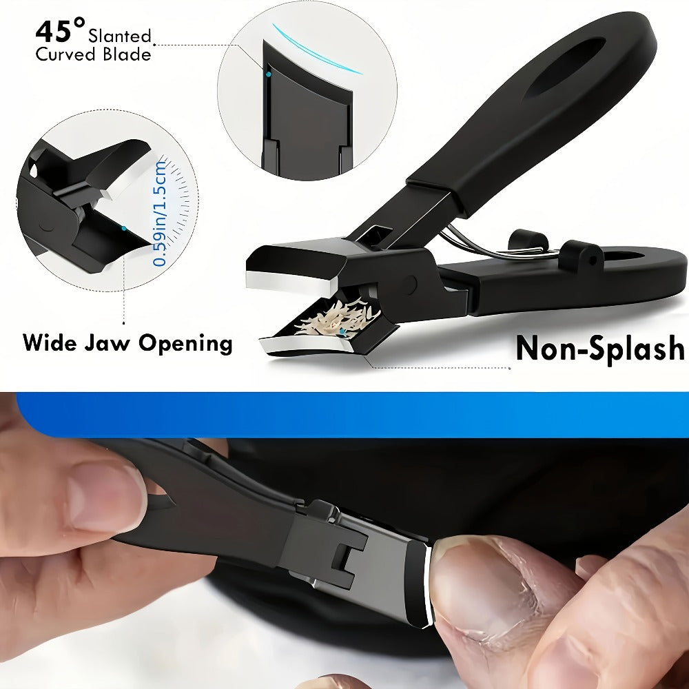 5pcs Set Of Thick Nail Clippers For Seniors - Wide Plier Opening Big Toe Nail Clipper Suitable For Thick Ingrown Nails, Professional Sharp Heavy Duty Nail Scissors, Suitable For Men And Senior Citizens