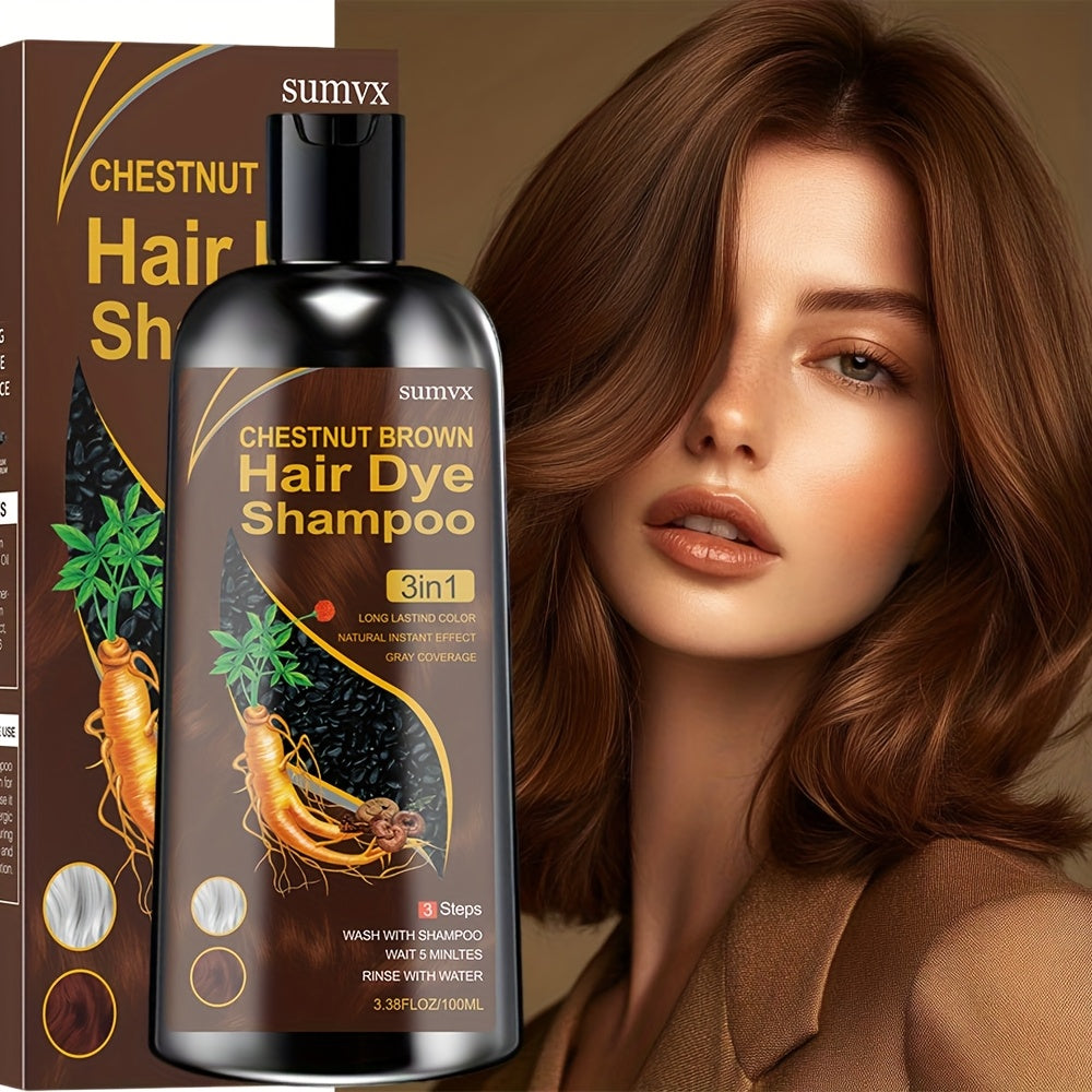 This Is a 3-In-1 Hair Dye Shampoo Made from Natural Plant, Providing Deep Moisture And Protection for Your Hair. The Plant-Based Dye Is Gentle And Non-Irritating, Offers Long-Lasting Color, And Effectively Covers Gray Hair