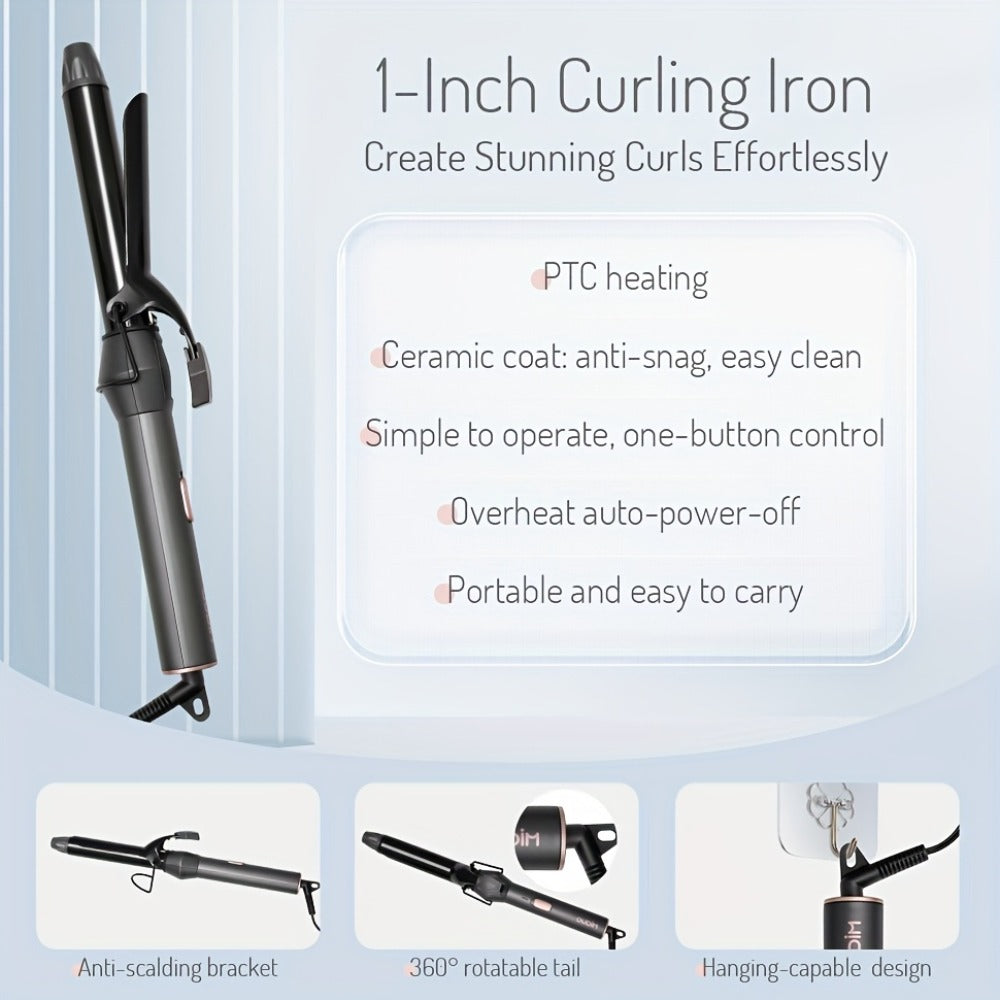 Straightening Comb And Curling Iron Set, Hair Curler, Hair Straightening Brush Flat Iron for Women, Anti-Scald, Quick, Precise Temperature Control, Auto Shuts Off, Suitable for Home, Office And Travel, Gifts for Birthday, Wow Hair Products