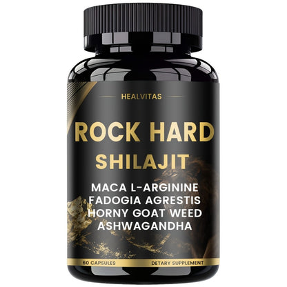 Vitality Herbal Supplement Capsules — Shilajit, Ashwagandha, Taurine, Ginseng & Turmeric | Natural Formula for Energy, Mood, Nerve & Antioxidant Support | For Men & Women | 60 Capsules