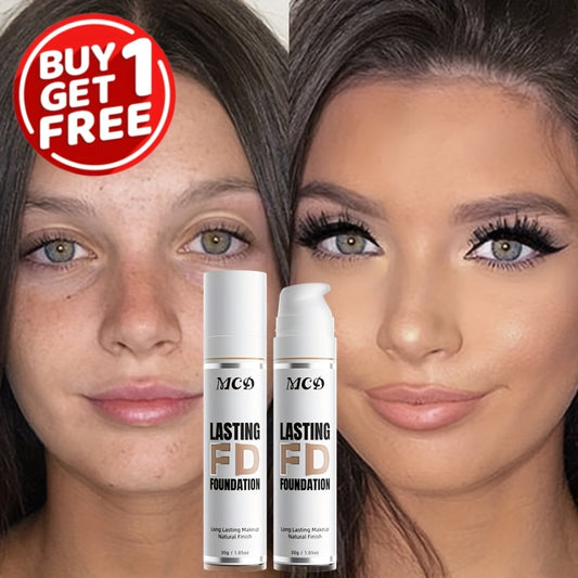 2pcs Liquid Foundation for Women - Strong Coverage, Concealer Makeup, Foundation Makeup, Suitable for All Skin Types, Lasting Colors Makeup, Natural
