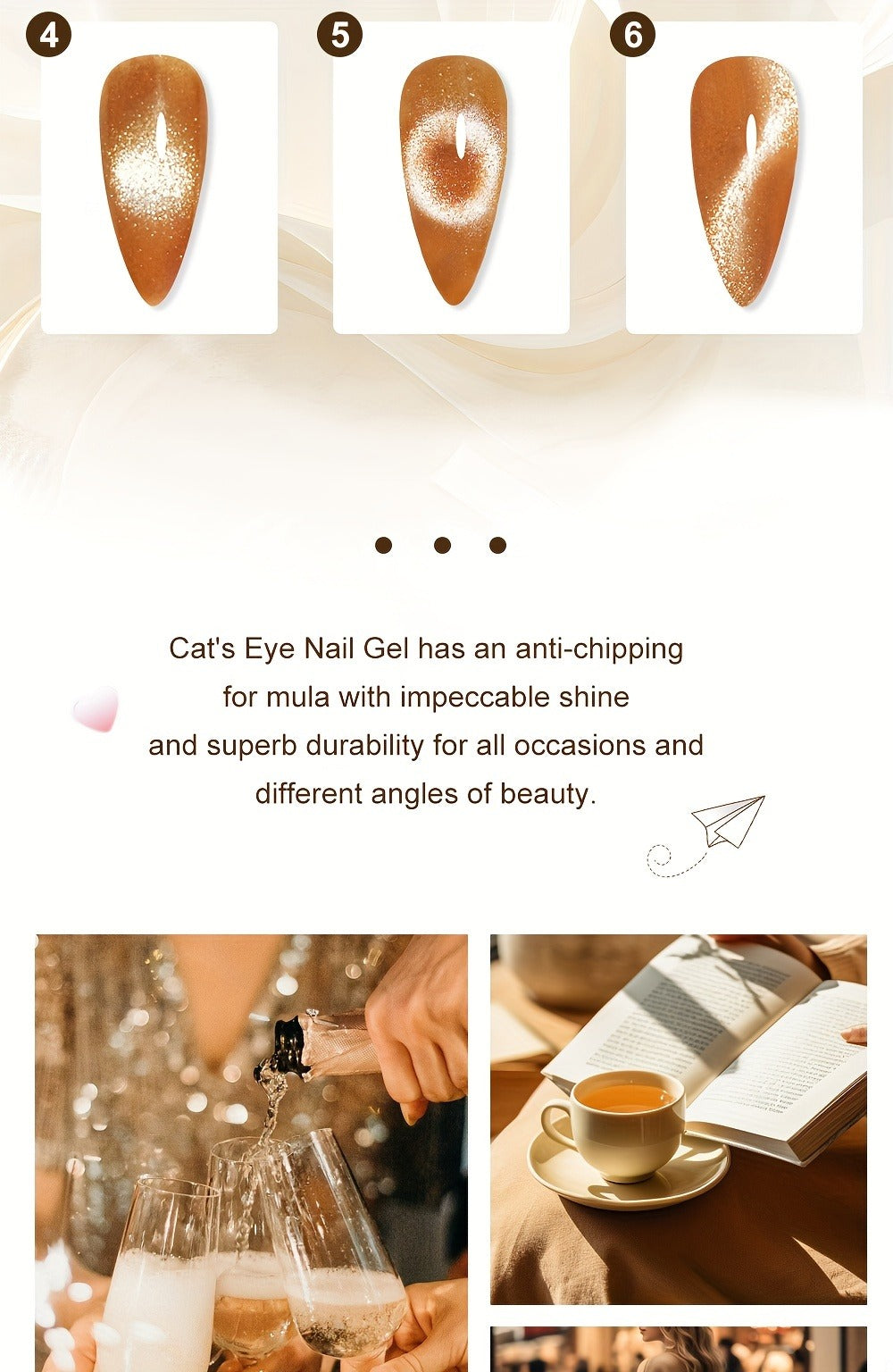 0.27oz Eye Cat Magnetic Gel Flash Gel Nail Polish Semi Permanent Gel Nail Art Decoration Magnetic Cat Eye Nail Gel Polishing Holographic Chameleon Nail Art Gel Varnish with Magnetic Sand Rubbing Category Applicable to Nail Salons AndHousehold