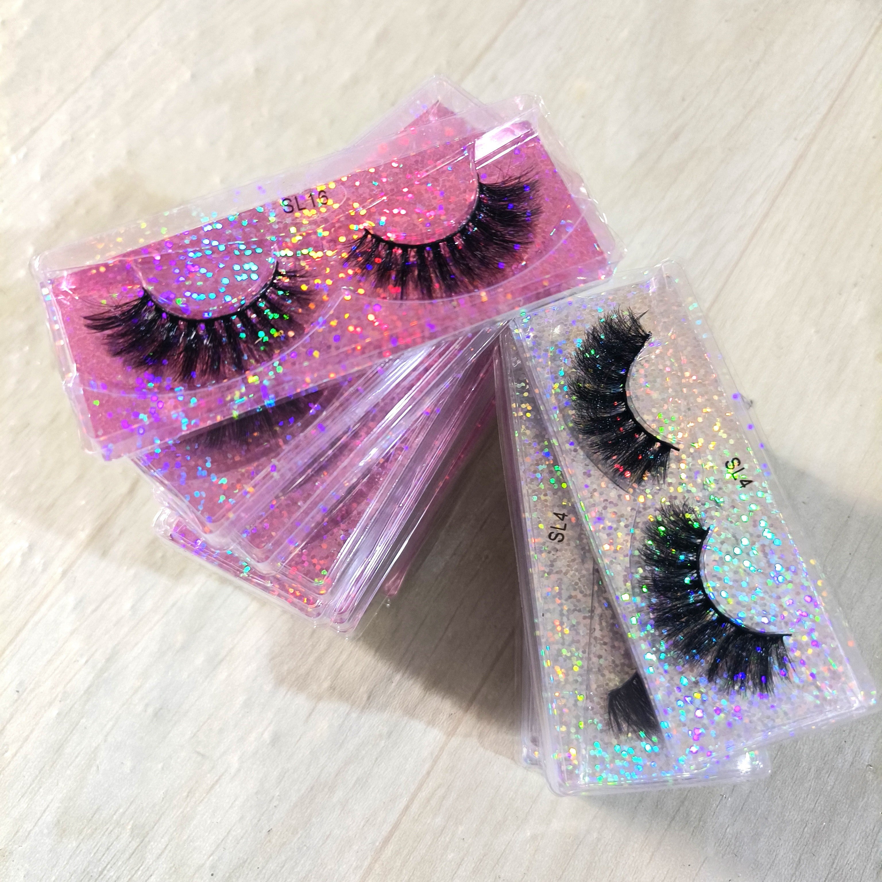 20 Pairs False Eyelashes Natural Long Fluffy Curling Thick Reusable & Lightweight Eyelashes Mix Styles Portable for Daily Use
