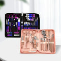 9/18/30/60pcs Manicure Set | Gradient Purple-Blue, Black, Pink, Dark Green Options | Professional Nail Clipper & Pedicure Kit | Portable Travel Grooming Tools For Cuticle Trimming & Nail Care | Ideal Valentine'S Day & Spring Festival Gift For Her