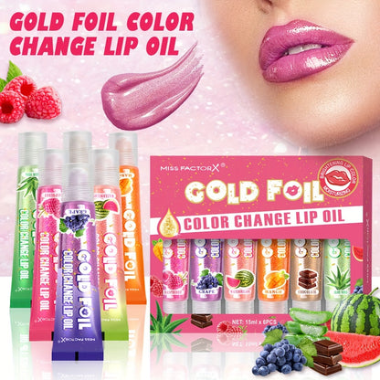 Color Changing Lip Balm Set 6 Pcs - pH Reactive Tint, 6 Fragrances, Deep Moisturizing & Brightening, Glossy Shiny Finish, 0.51oz Each, Valentine's Day Birthday Beauty Gift Set for Women