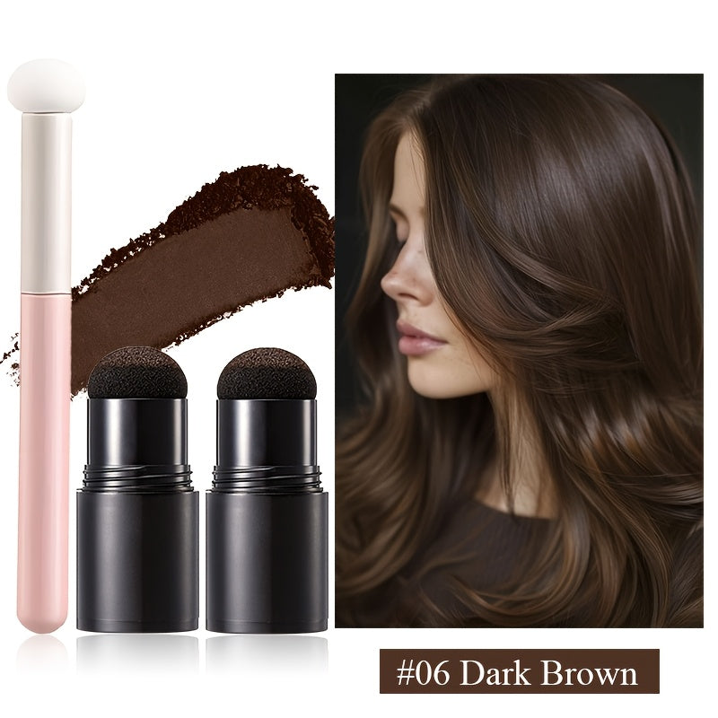 Hairline Shadow Powder Stick, Hair Root Concealer Powder, Hair Touch Up Powder with Brush, Instant Cover Up Hair Powder Eyebrow Powder Stick