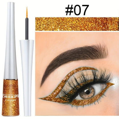 Glitter Liquid Eyeliner Set 16 Colors Sparkling Eye Liner Kit Waterproof Long Lasting Party Stage Festival Makeup Beauty Tool