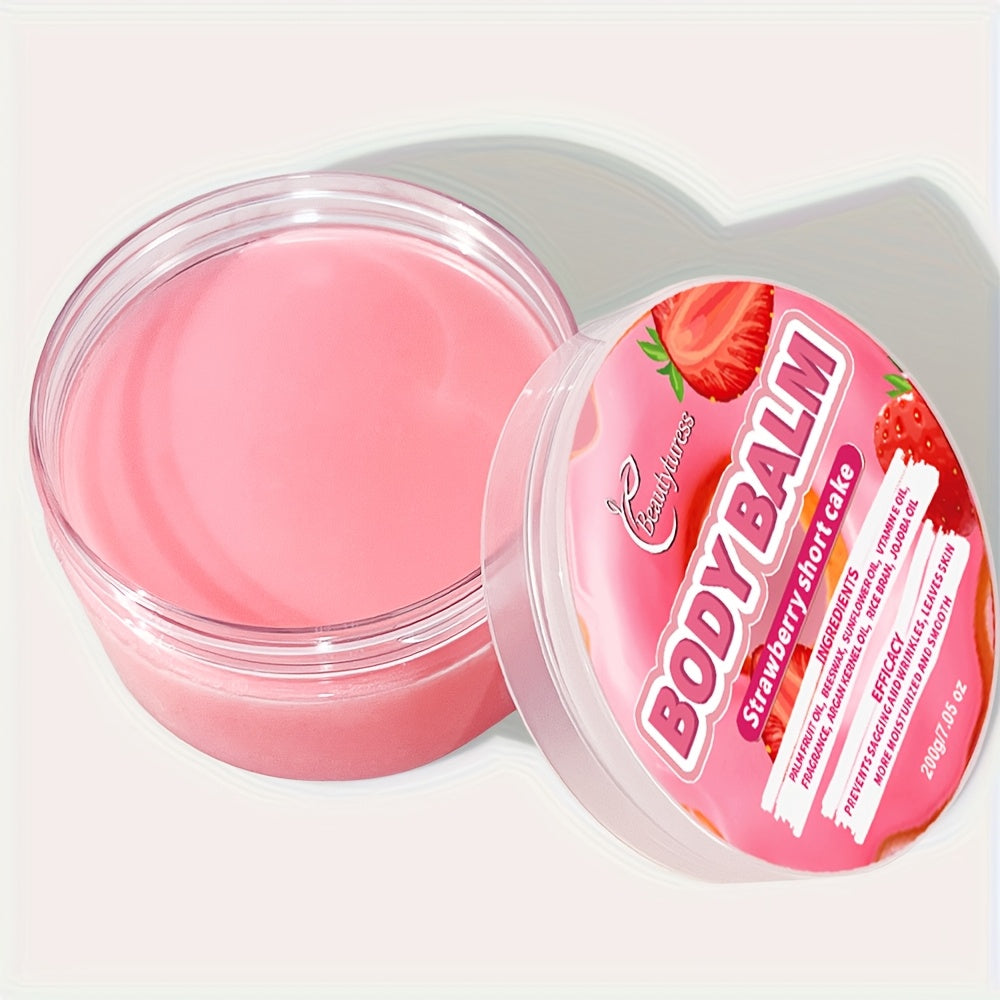 Beautyturess Strawberry Body Glaze 1pc - Moisturizing Body Butter with Shea Butter, Glycerin, Vitamin C - Hypoallergenic, All Skin Types - Long-Lasting Hydration, Body Cream for Dry Skin Care, Easter Bonus & Basket Gifts