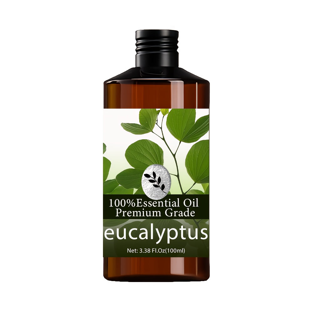 Eucalyptus Essential Oil - 100ml/ 3.38fl.oz - Perfume Oil - 100% Pure Care Grade for Nail, Hair & Skin Care, Massage, Moisturizing Massage Essential Oil for Men & Women, Meditation, Fragrance Oil