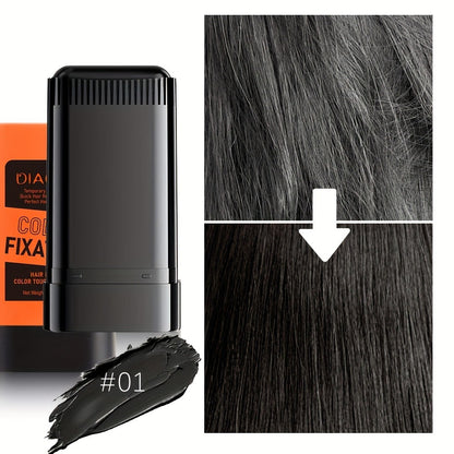 Disposable Hair Root Touch-Up Stick 2pcs - Portable Gray Coverage Hair Dye Stick with Plant-Based Squalane | Long-Lasting | 3 Shades | All Hair Types