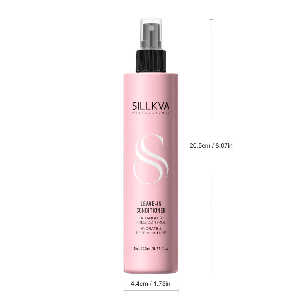 Leave-In Conditioner Spray Heat Protectant — Deep Conditioning Anti-Frizz for Dry, Damaged & All Hair Types, Instant Hydration No Rinse 6.55oz