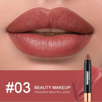Crayon Lipstick Gift Box Set 6 Shades Matte Velvet Waterproof Long Lasting Easy Apply Popular Colors Luxury Lip Makeup Gift for Women Travel