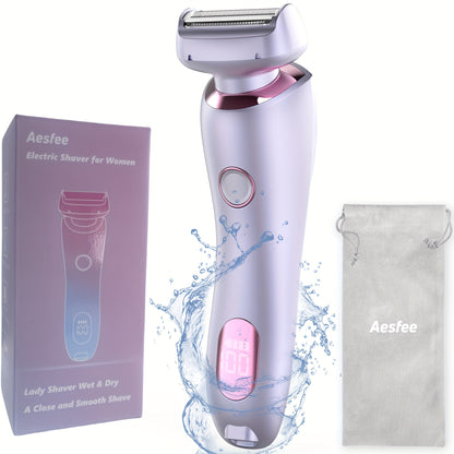 Electric Shaver for Women Waterproof Rechargeable Body Hair Razor Bikini Pubic Legs Arms Underarm Wet Dry Close Shaving Portable Travel Home