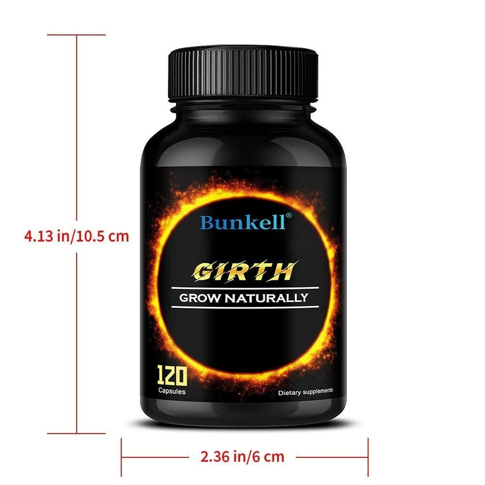 Girth Supplement - Contains Zinc, Sodium, Ashwagandha Root Extract - Supports Daily Use 120 Capsules