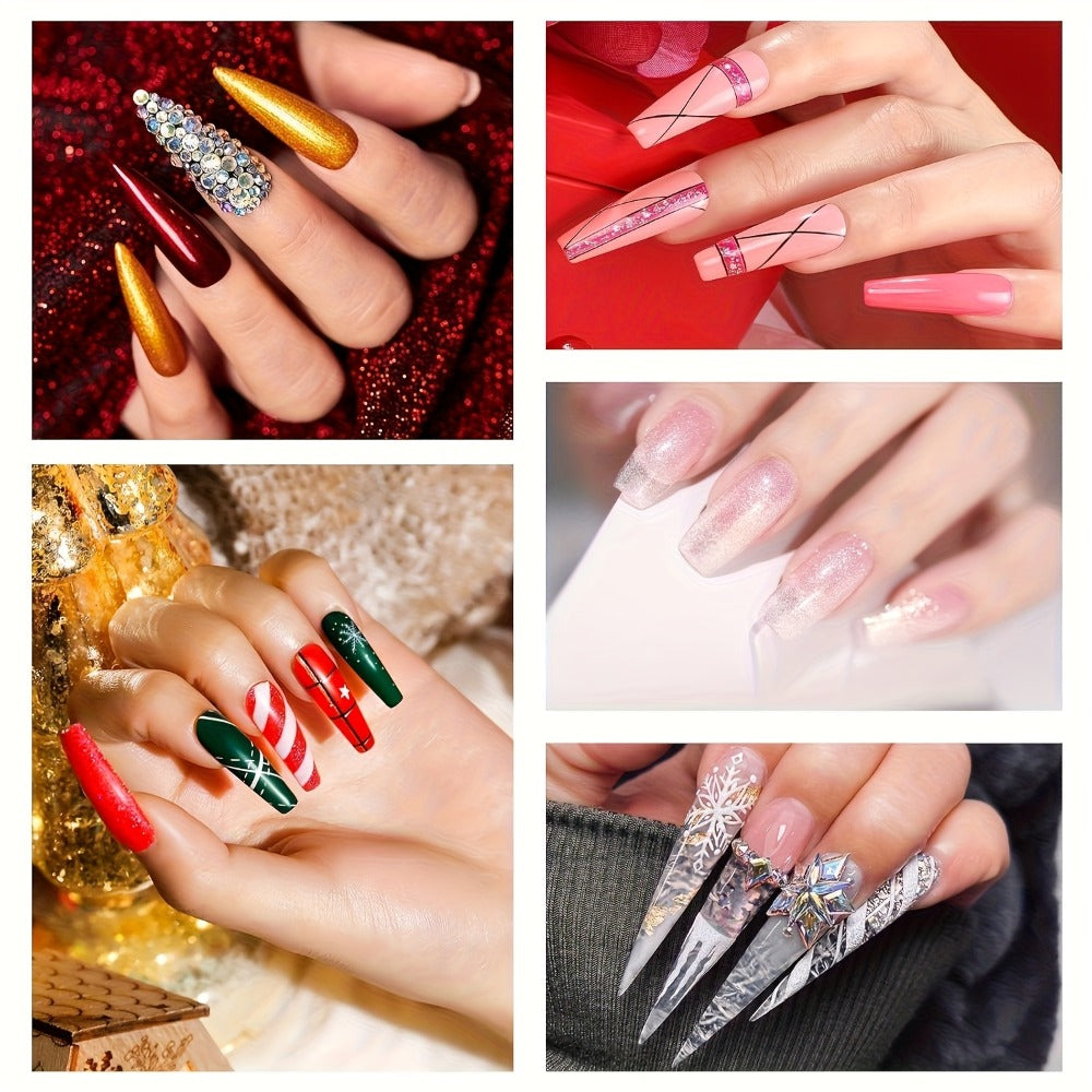 Gel Nail Polish Kit with Lamp and Grinder 35 Colors Gel Polish Set Sparkly Matte Glossy Top Coat Base Gel Rhinestone Nail Decorations Tools for DIY Beginners Home Salon