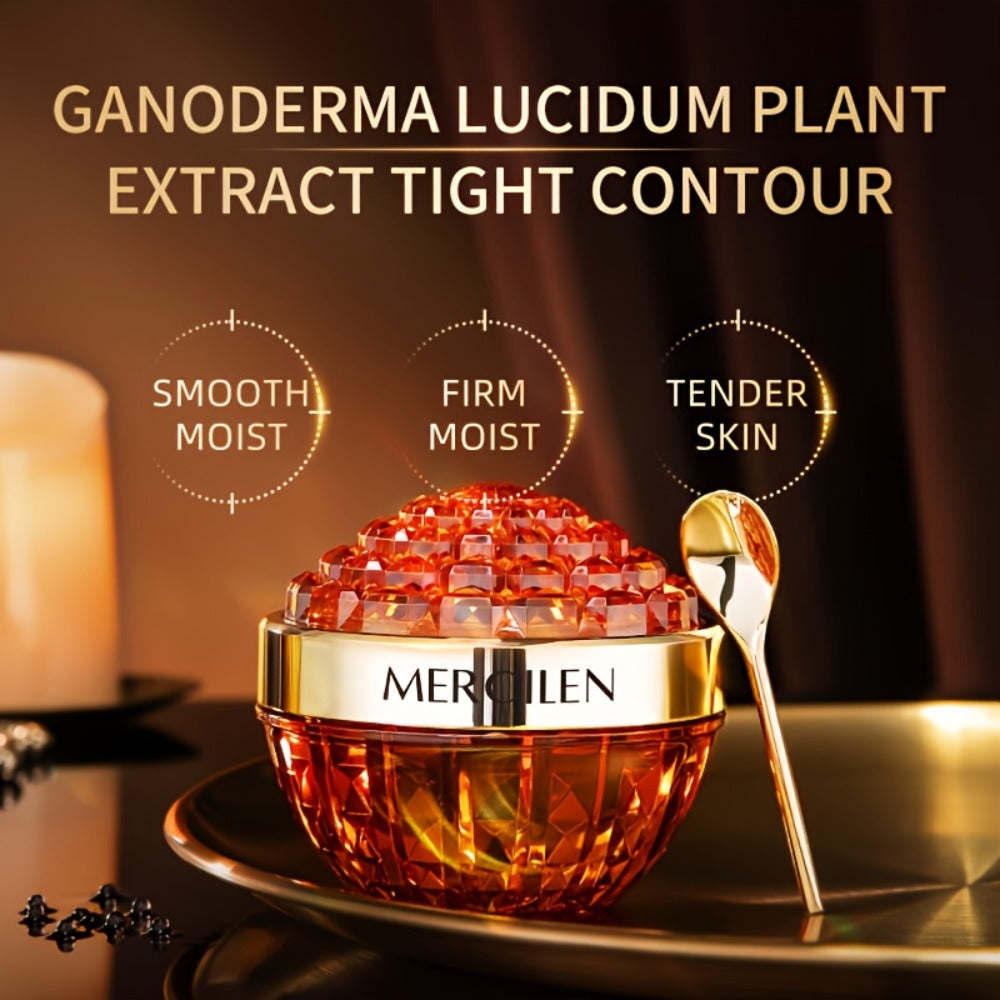 MERCILEN GANODERMASPORES COLLAGEN CREAM with Hyaluronic Acid & Ganoderma Lucidum Extract - Alcohol-Free, Non-Greasy Moisturizing Face Cream for All Light Beige Types, Including Sensitive & Dry Light Beige - Youthful Contour, Soft & Smooth Light