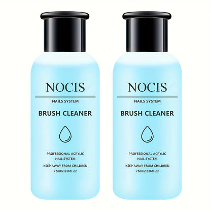 Nail Brush Cleaner and Conditioner 2-Pack Gel Nail Brush Wash Pen Kolinsky Acrylic Brush Preserver Restorer for Paint Airbrush Art Tools