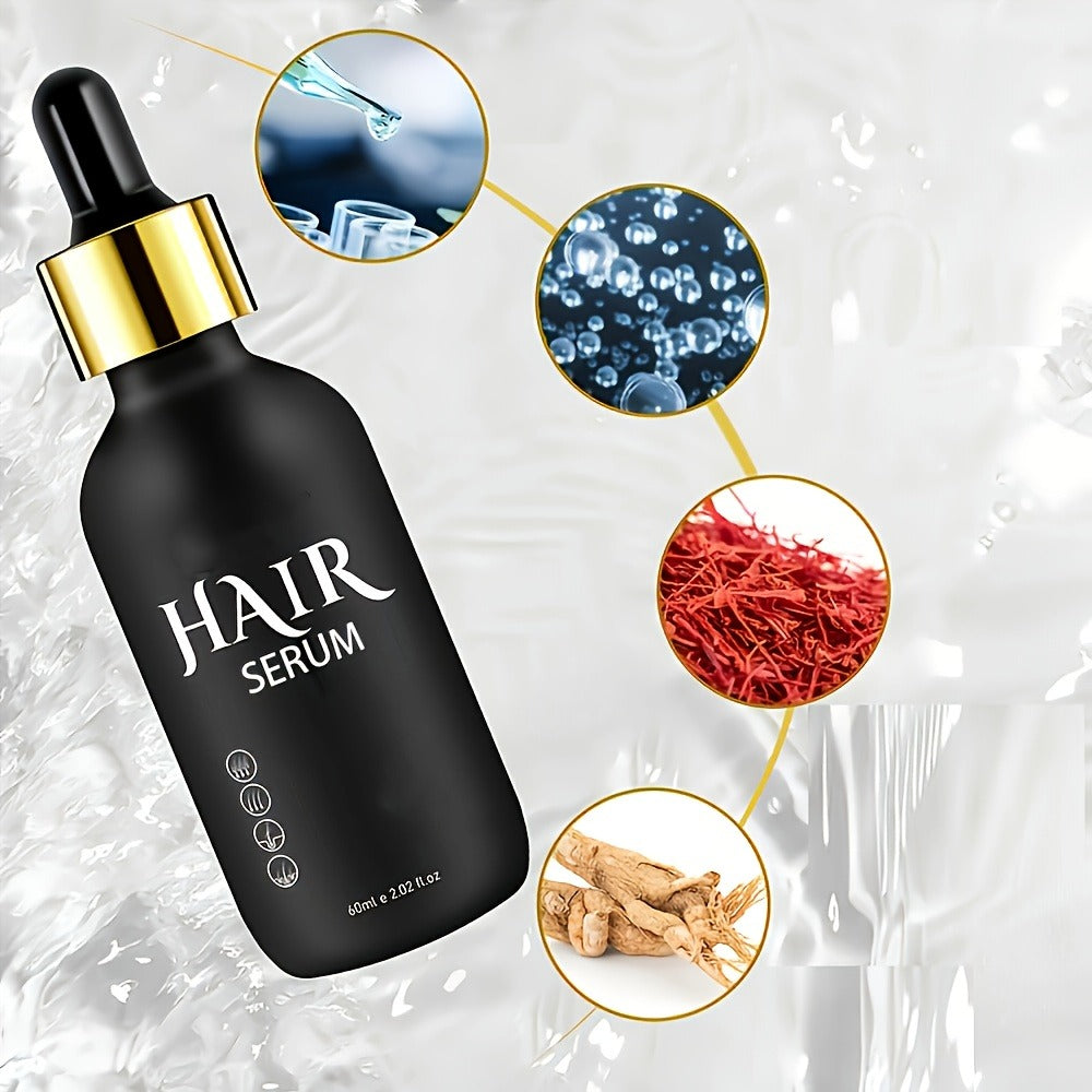 Hair Growth Scalp Serum with Derma Roller Set - Hair Nutrition Essence for Thinning Hair, Beard & Sparse Areas - Scalp Treatment Oil Applicator Kit for Men & Women - Promotes Thicker Fuller Hair 120ml