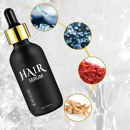 Hair Growth Scalp Serum with Derma Roller Set - Hair Nutrition Essence for Thinning Hair, Beard & Sparse Areas - Scalp Treatment Oil Applicator Kit for Men & Women - Promotes Thicker Fuller Hair 120ml