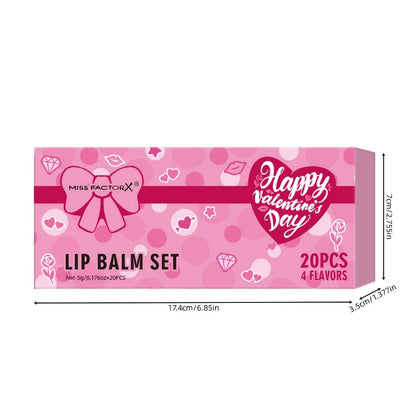 Lip Balm Set 20PCS Glossy Moisturizing Lip Gloss Kit Long Lasting Hydration Replenishing Tinted Lip Care for Dry Lips Women Gift Set