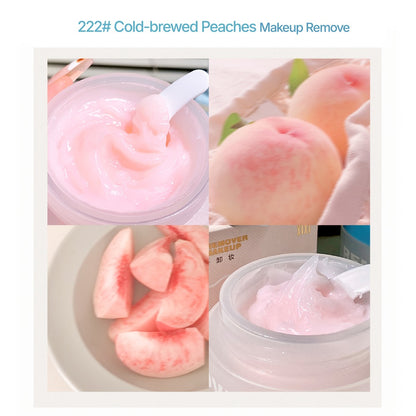 Cleansing Balm Makeup Remover — Gentle Hydrating Fast-Melt Formula, No Residue, Cold-Brewed Peach & Coconut Variants, Spa-Like Skin Cleansing for Sensitive & Neutral Skin, Pastel Blue & Pink