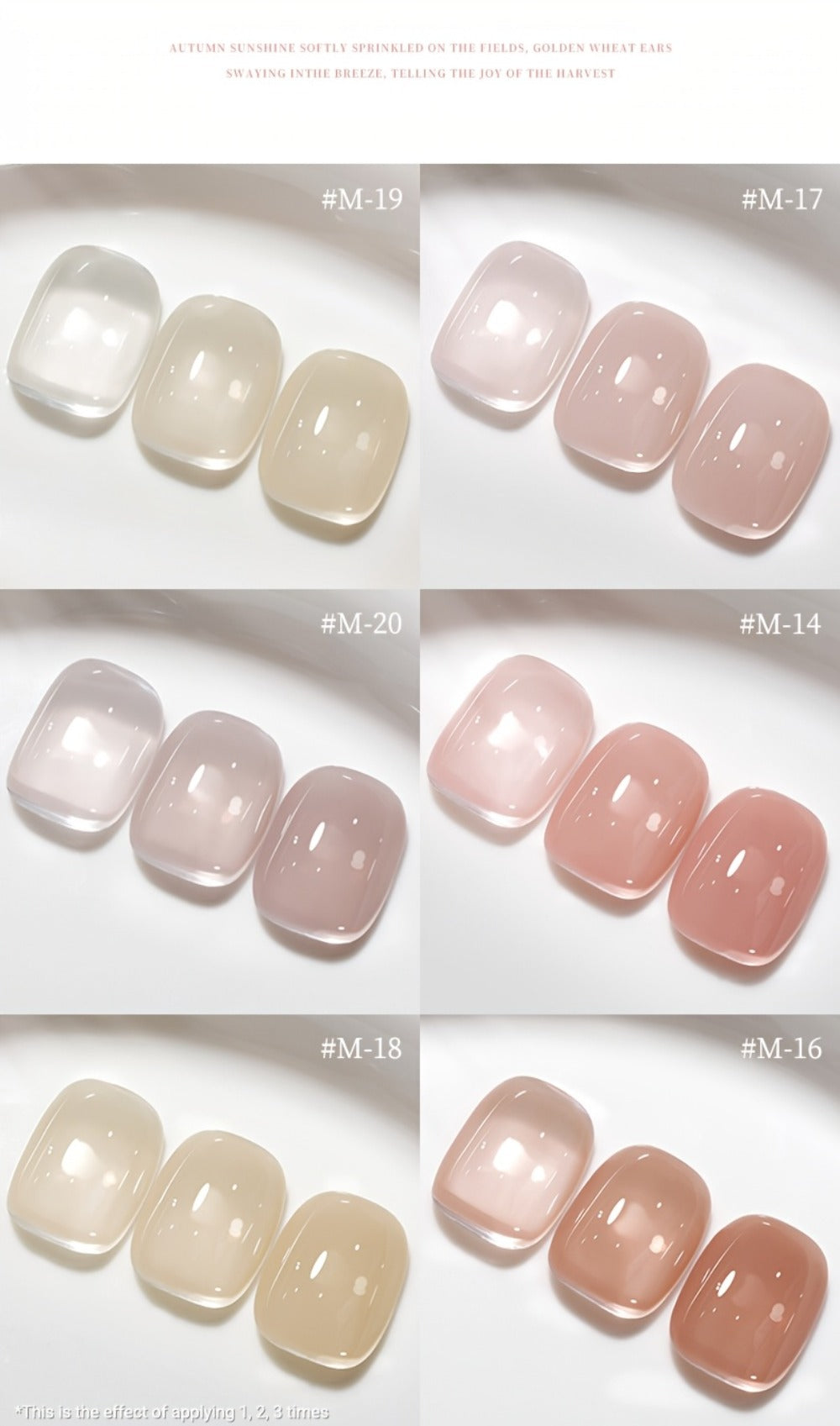XEIJAYI 6pcs/Set 0.51oz New Popular Nail Gel Semi Permanent Nail Art Soaking LED Nail Salon Nail Salon Gel