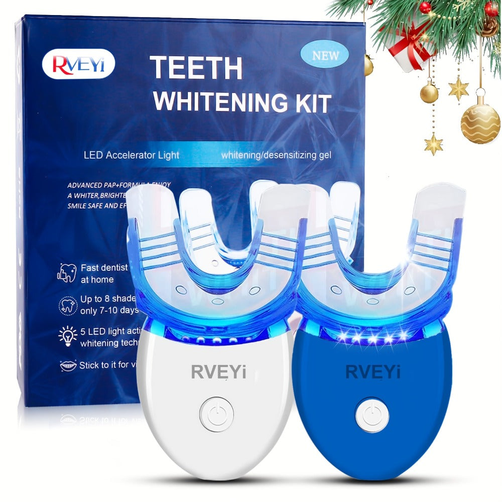 LED Teeth Light Teeth Kit with 5 X Teeth Gel, Safe Enamel, Perfect Ift for Parents, Girlfriend/boyfriend Gift