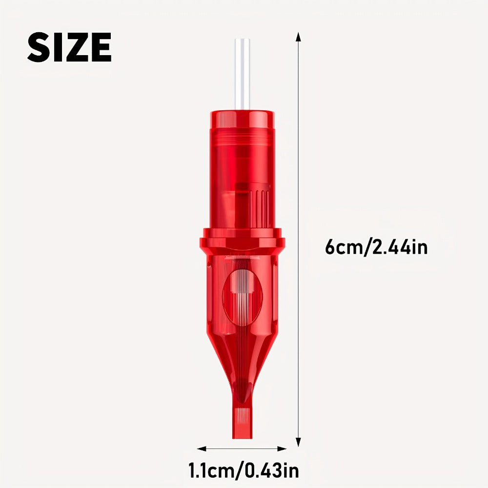 20/50pcs Neebol Tattoo Cartridge Needles Mixed Size Assorted Round Liner Shader Curved/Round Mag #10 #12 Bugpin Standard 3RL 5RL 7RL 9RL 11RL 5RS 7RS 9RS 7RM 9RM 9M1 for Tattoo Supplies And Equipment, Tattoo Gun Machine Kit Body Art Gift