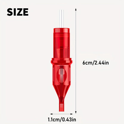 Tattoo Cartridge Needles Mixed Size - Assorted Round Liner, Shader & Curved Mag, #10 #12 Bugpin Standard, 3RL 5RL 7RL 9RL 11RL 5RS 7RS 9RS 7RM 9RM 9M1, 20/50pcs Tattoo Needle Set for Machine & Gun