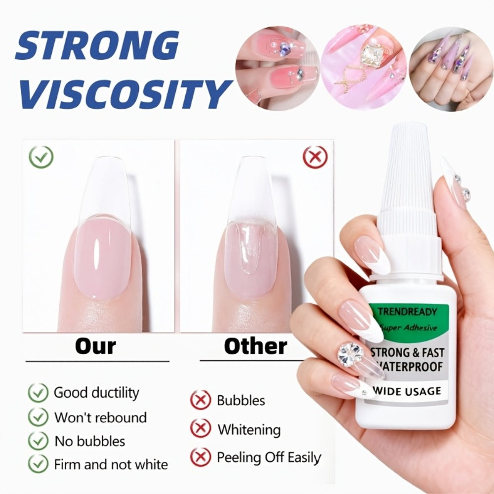 4pcs Fast Drying Super Nail Glue - Long Lasting 60+ Days, No Lamp Needed, Heavy Duty For Press On Nails, Fake Nails, Nails Art, Nail Supplies, Extra Hold, 20G/Bottle Large Capacity, Salon Nail Tools, Smooth Application, Durable Sealant, Christmas