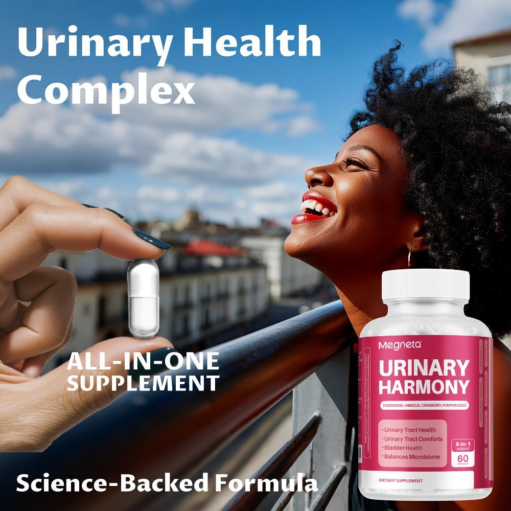 Megneta Women'S Urinary Tract Cleanse Supplement, Featuring D-Mannose, Cranberry, Dandelion, Hibiscus Flower, Saw Palmetto, And Pumpkin Seed - 60 Capsules