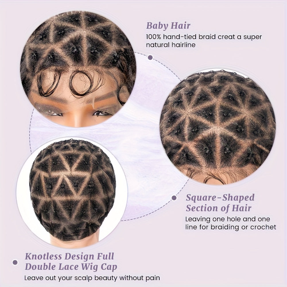 Wig Caps with Braids And Baby Hair, Double Full Lace Design for Wig Creation, Breathable Lace Caps, And Glueless Hair Net Liners for Crochet Wigs.