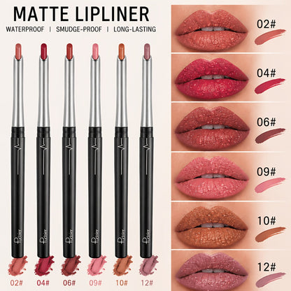 Lip Liner Pencil Matte Long Lasting Waterproof Non-Fading Non-Stick Precise Definition Smooth Glide Lip Outliner for All Day Wear