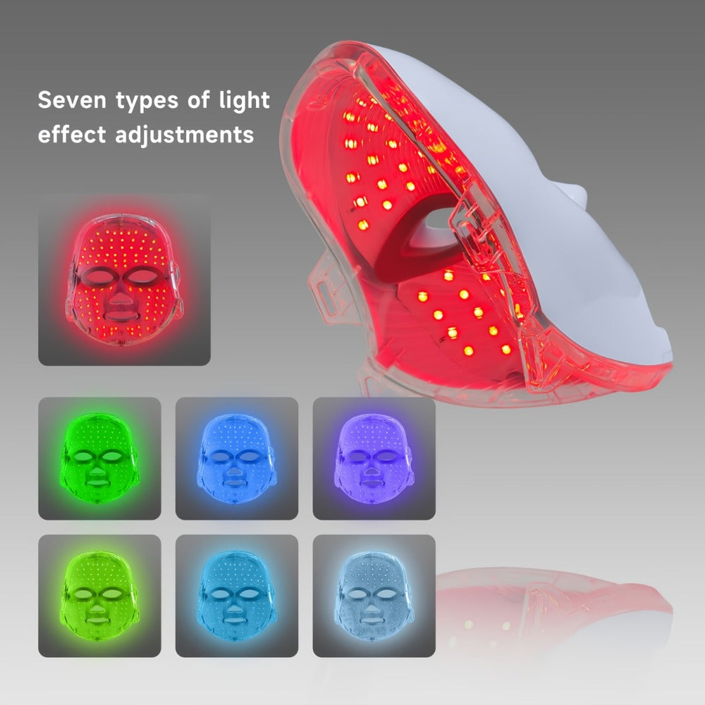 7-color Facial Beauty Device, Portable At-home Skincare Tool With USB Charging. Lovely Gift Choice For Girlfriends And Valentine'S Day.