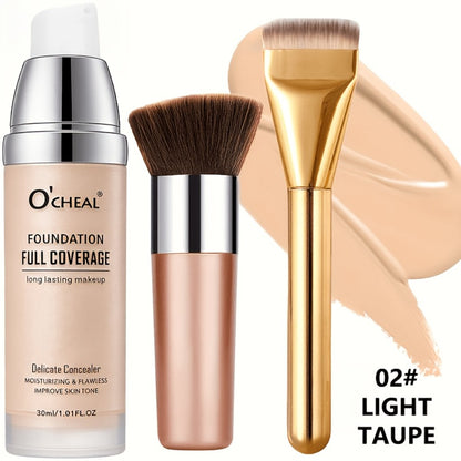 Air Cushion Foundation 2.0 Matte Finish High Coverage Moisturizing Lightweight Smooth Natural Nude Look Buildable Liquid Foundation Women Makeup