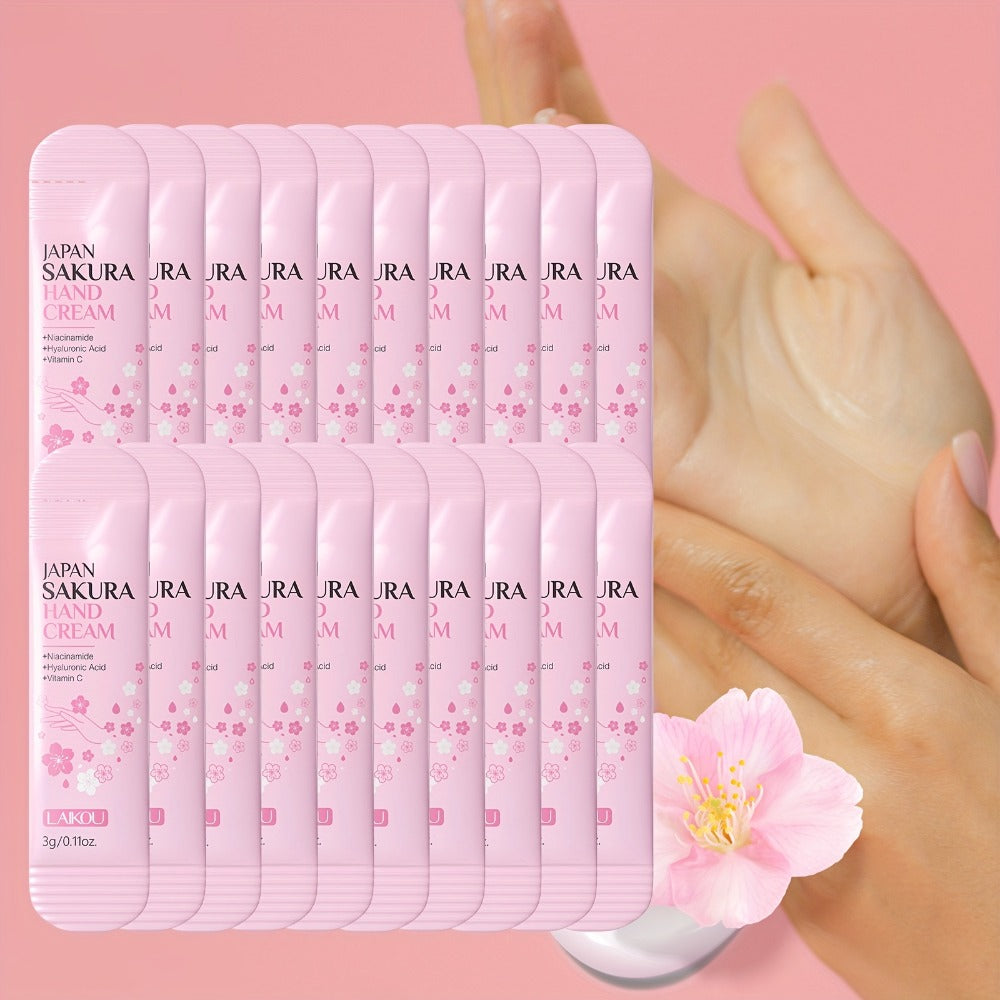 LAIKOU 20pcs Japanese Cherry Blossom Hand Cream