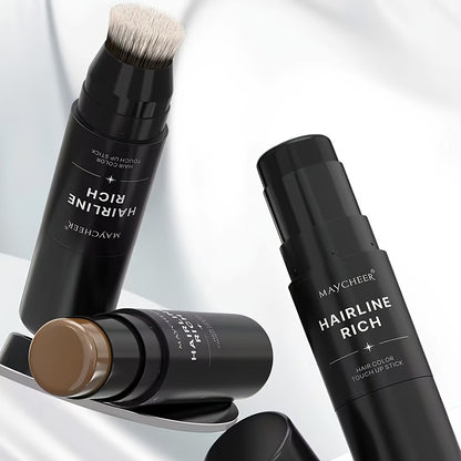Hair Color Pen Root Touch-Up Stick with Brush | Waterproof Temporary Gray & White Hair Coverage | Plant Squalane Formula | Fast Seamless Application | 3 Shades
